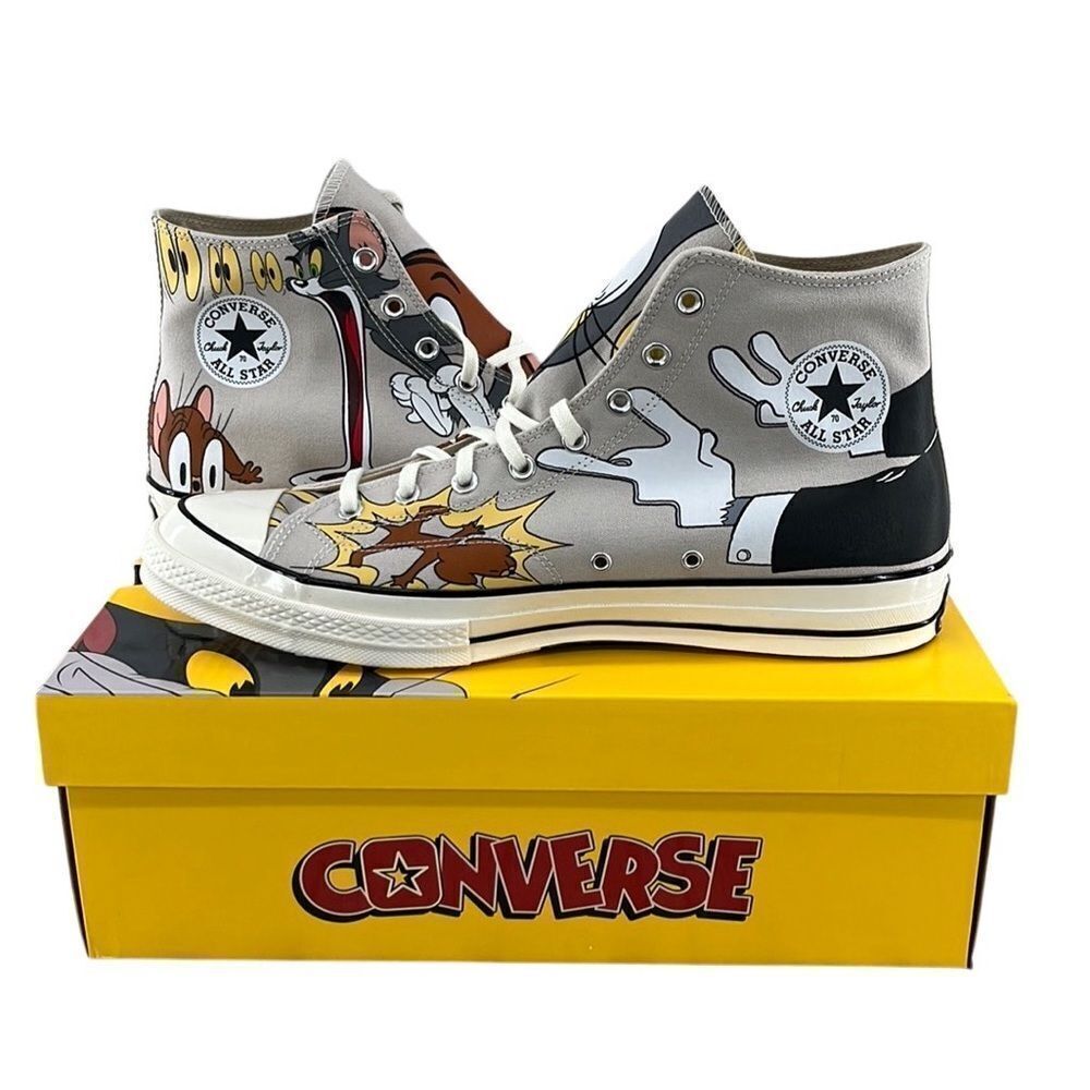 Converse x Tom and Jerry Chuck 70 Limited Edition Hightop Sneakers Shoes Size 16